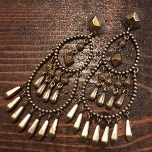 Stella and Dot Gold Chandelier Earrings